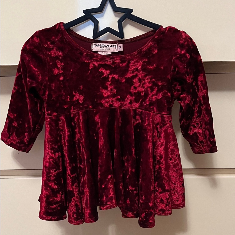 Velvet Red Kids Top